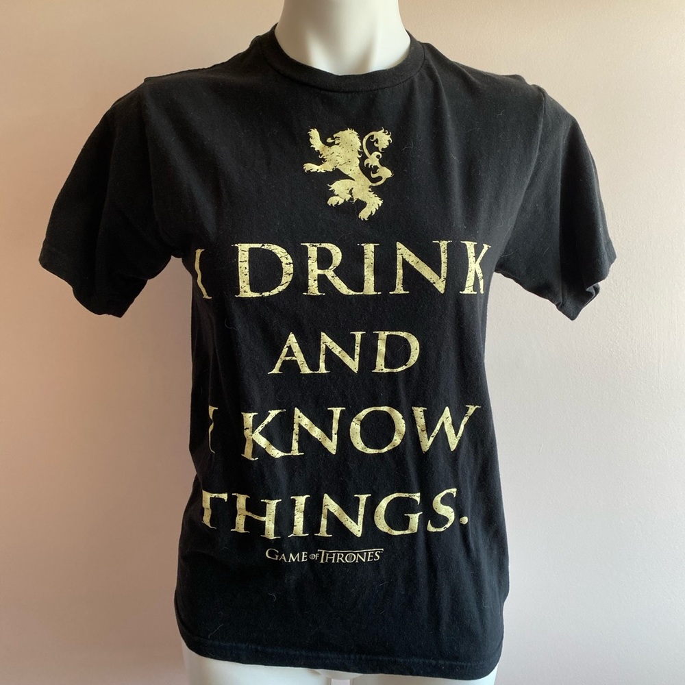 Game of Thrones T Shirt ‘I Drink And I Know Things